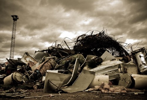 Recycling materials from a construction site